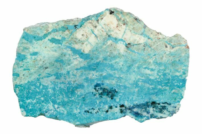 Polished Blue River Chrysocolla Slice - Arizona #240608